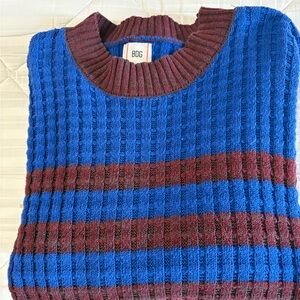 BDG Blue and Maroon Striped Sweater